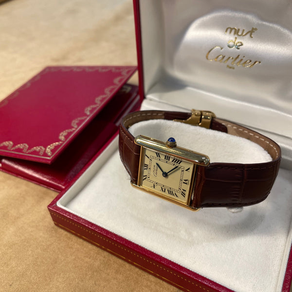 Cartier Tank Must Vermeil – Vintage 1987 | Full Set | Box & Papiere
