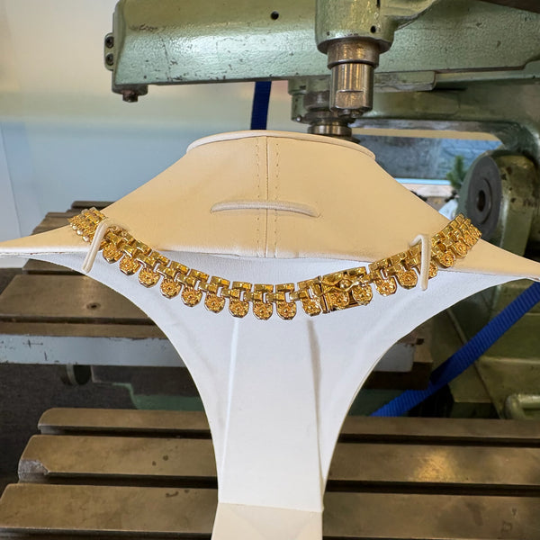 Exklusive 750er Gelbgold Kette im Azteken-Design – 44 cm