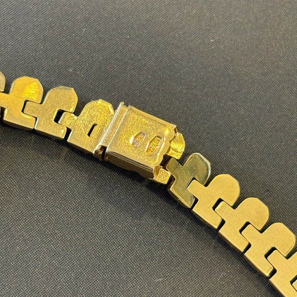 Exklusive 750er Gelbgold Kette im Azteken-Design – 44 cm