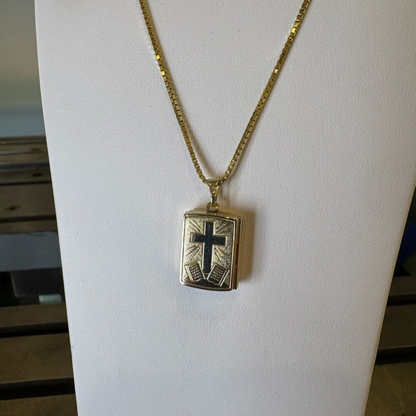 Goldkette mit Bibel 10 Gebote Anhänger