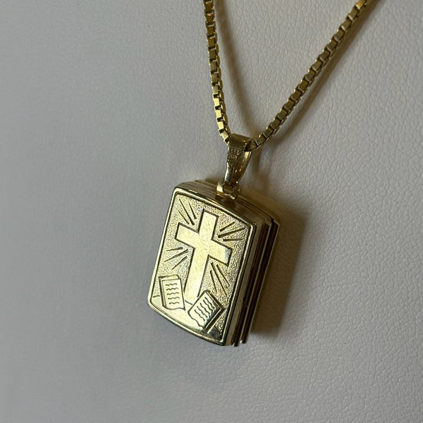 Goldkette mit Bibel 10 Gebote Anhänger