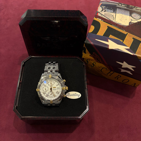 Breitling Crosswind Chronograph D133055 – Bicolor 18 K Gold & Edelstahl – Fullset – Top-Zustand