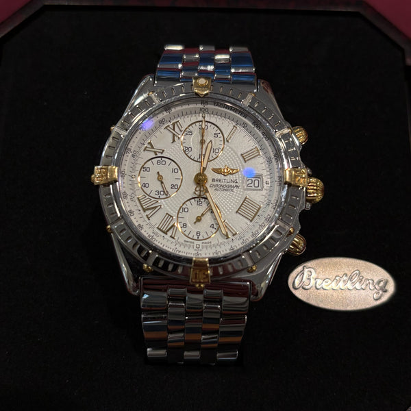 Breitling Crosswind Chronograph D133055 – Bicolor 18 K Gold & Edelstahl – Fullset – Top-Zustand
