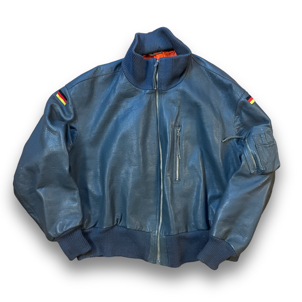 Bomberjacke aus Leder - Deutsche Bundeswehr - Vintage