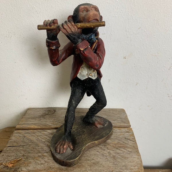 Vintage Figur musizierender Affe