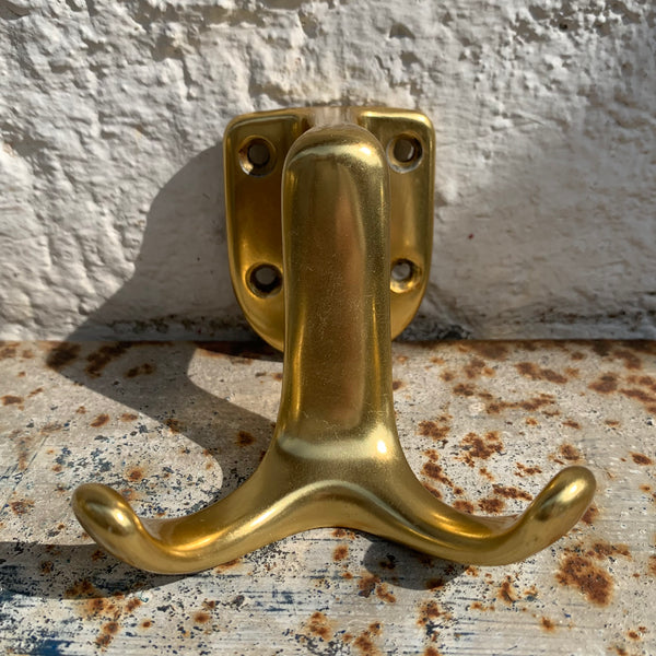 50er Jahre Garderobenhaken aus Messing