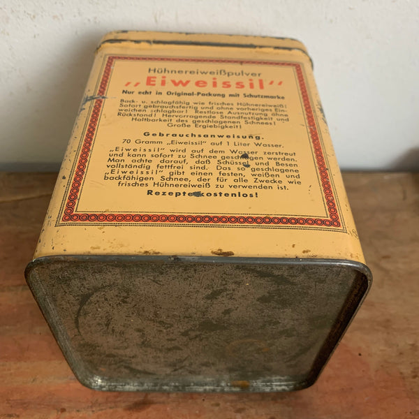Vintage Blechdose Hühnereiweißpulver Eiweissil