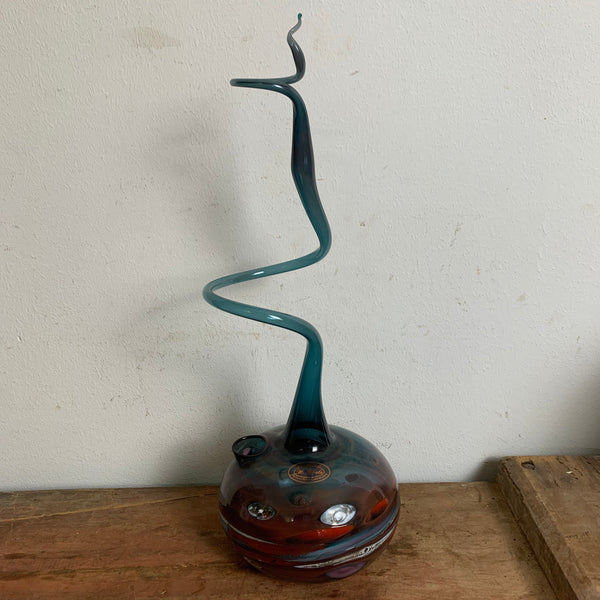 Dekorative Rosen Vase aus buntem Glas