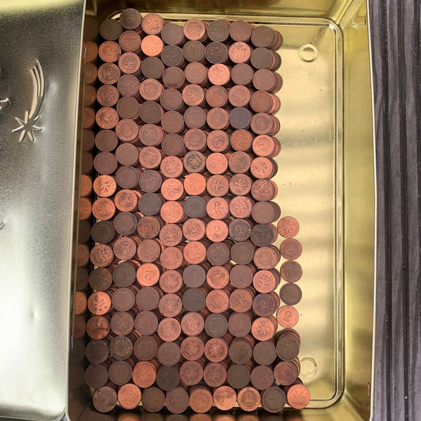 2 Pfennig Münzen 1395 Stück