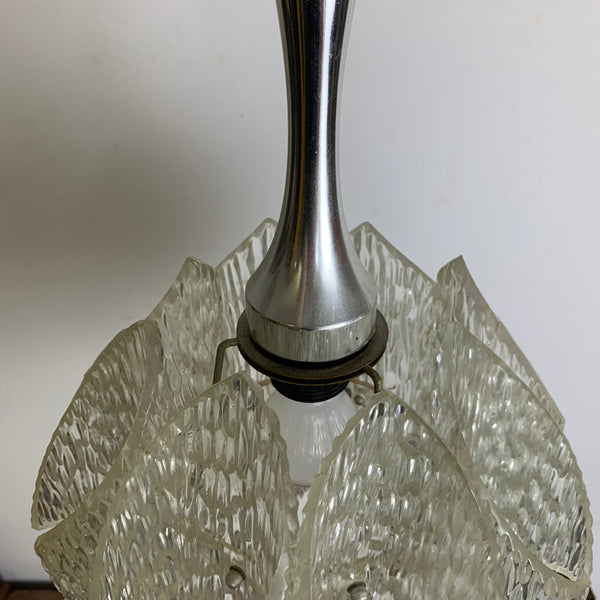 Vintage Acryl Lampe in Eisglas Optik von ME Marbach