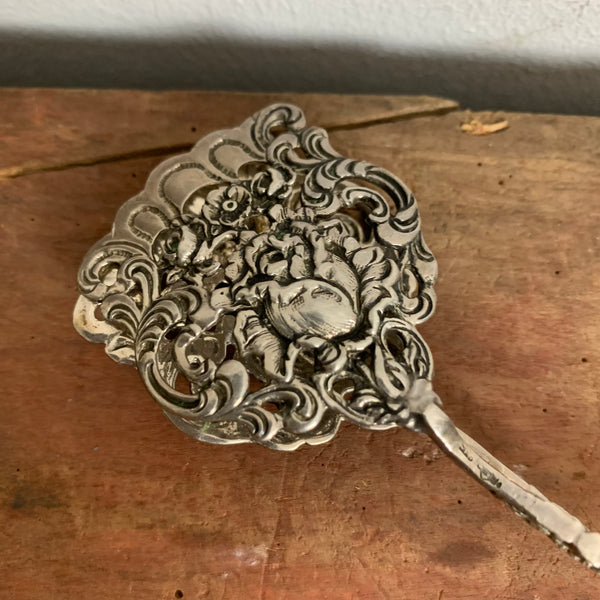 Gebäckzange Hildesheimer Rose 835er Silber