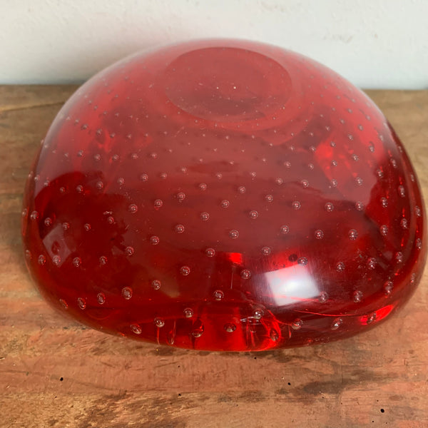 Bubble Murano Aschenbecher rot