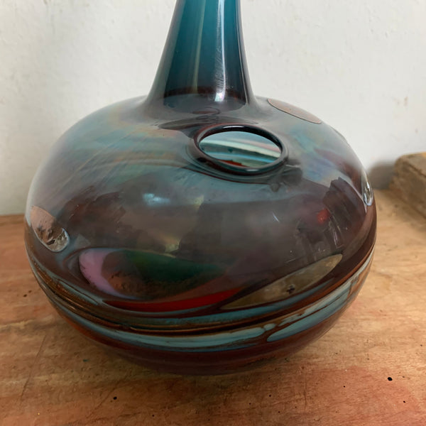 Dekorative Rosen Vase aus buntem Glas