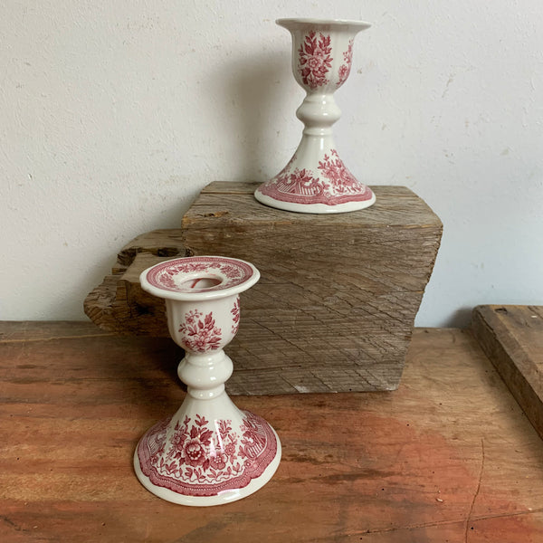 2 Kerzenständer Fasan rot von Villeroy und Boch