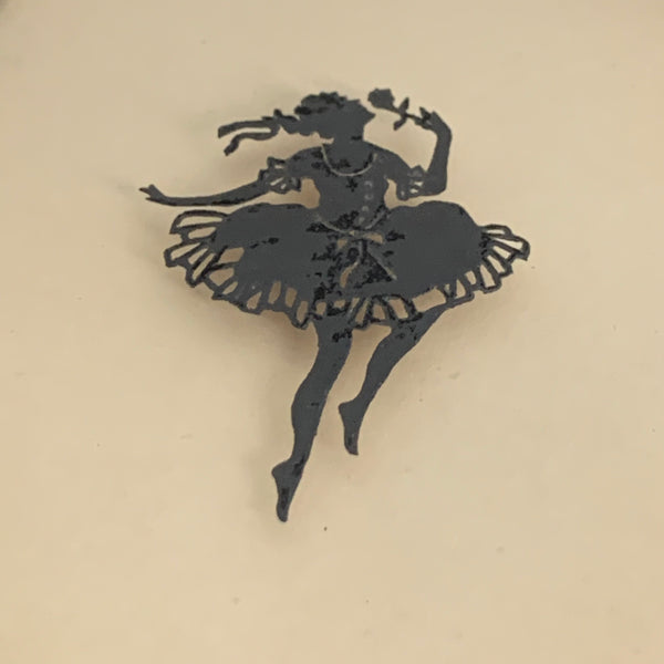 Kleiner ovaler Jugendstil Scherenschnitt