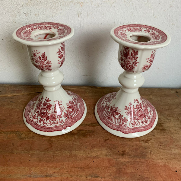 2 Kerzenständer Fasan rot von Villeroy und Boch
