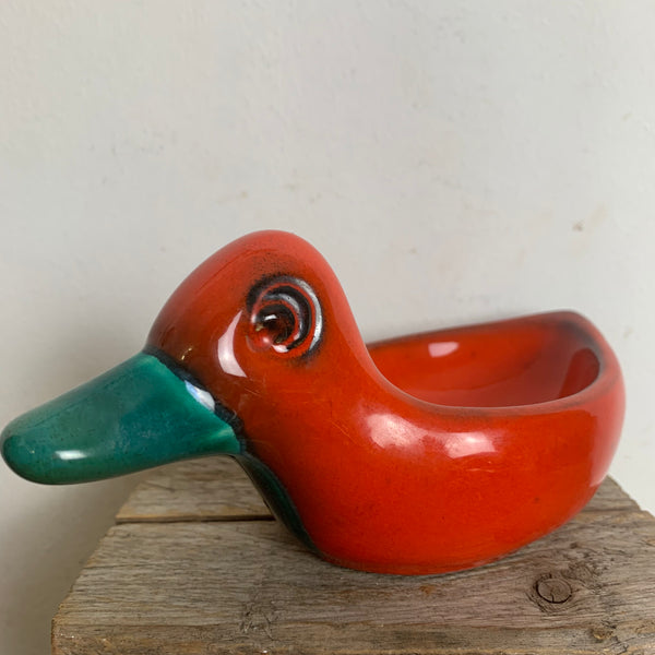Vintage Keramik Ente Blumenschale
