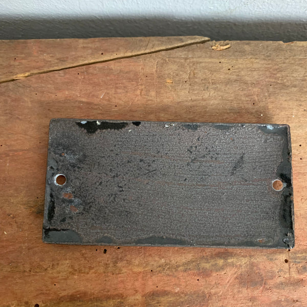 Emaille Schild Boilerrücklauf
