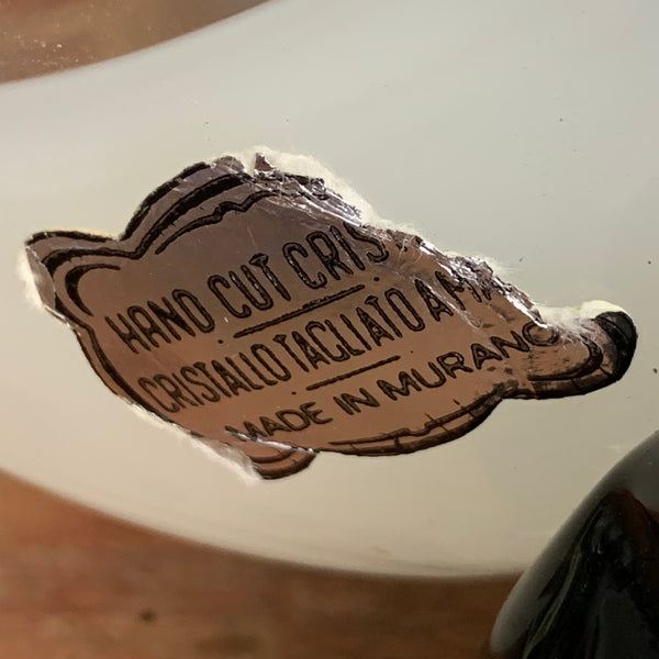 Vintage Murano Aschenbecher Schwan weiß