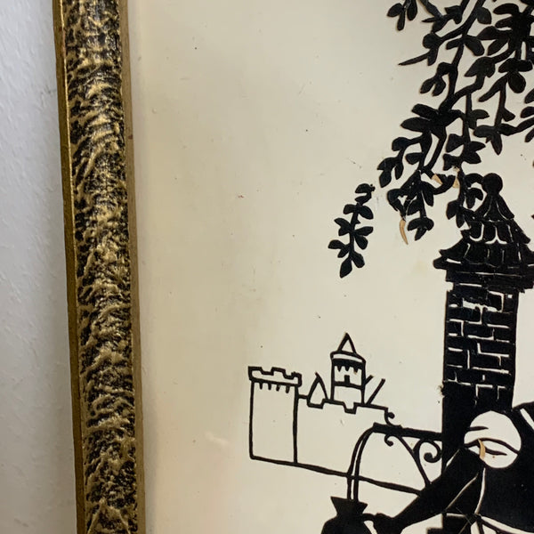 Vintage Scherenschnitt Verlorene Liebe