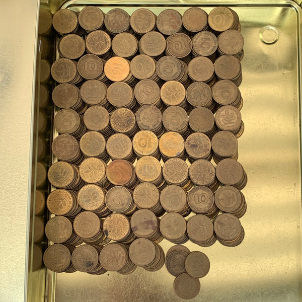 10 Pfennig Münzen 674 Stück