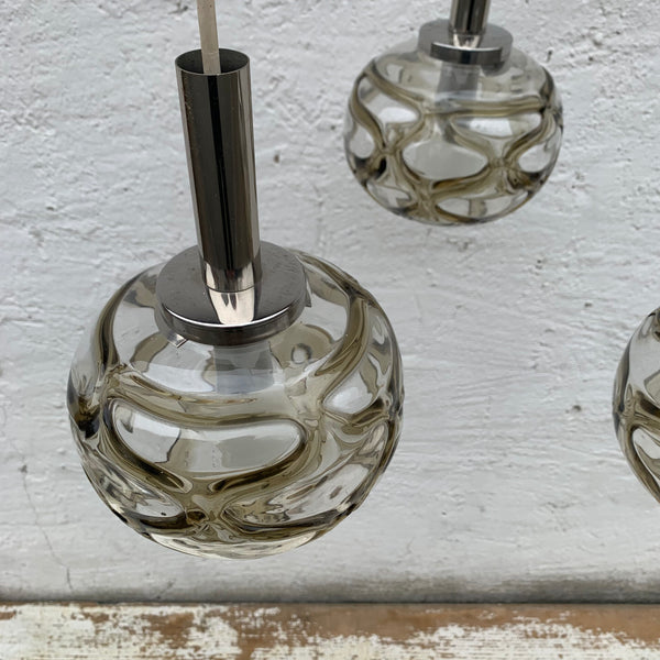 Vintage Kugel Deckenlampe aus Murano Glas von Doria Leuchten