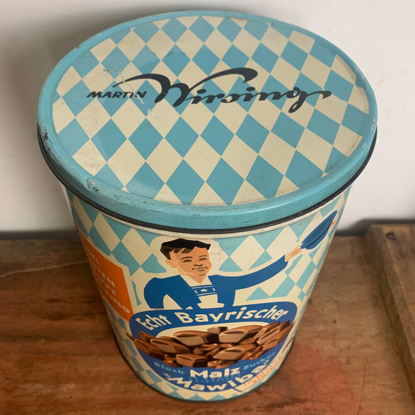 Vintage sehr seltene Blechdose Mawiba Echt bayrischer Block Malz Zucker