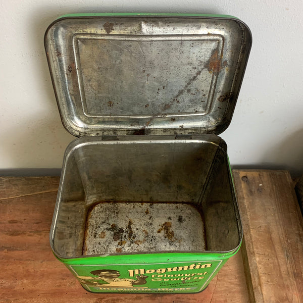Vintage Blechdose Moguntia Feinwurst Gewürz