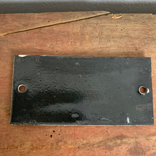 Emaille Schild Rücklauf Kellergeschoß