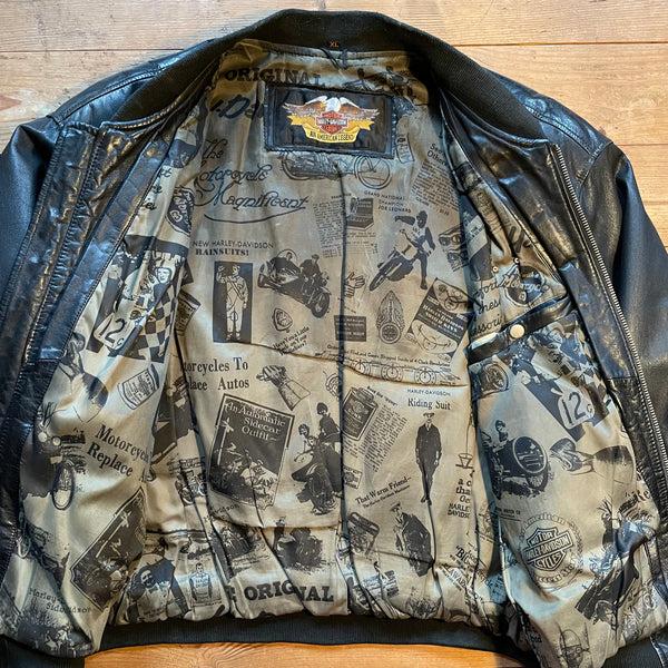 Vintage Harley Davidson Lederjacke V-Twin Power