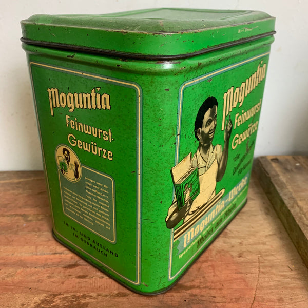 Vintage Blechdose Moguntia Feinwurst Gewürz