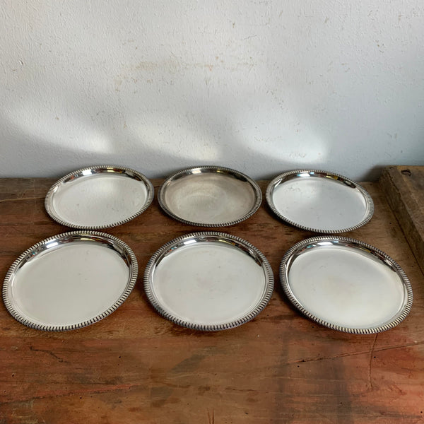 6 Untersetzer aus Sterlingsilber