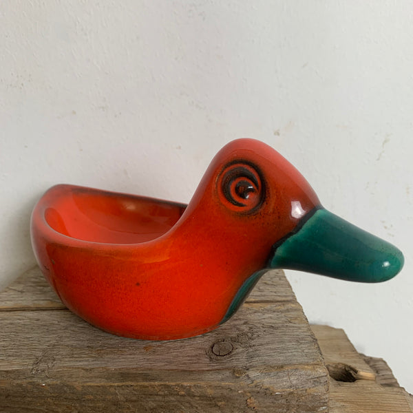 Vintage Keramik Ente Blumenschale