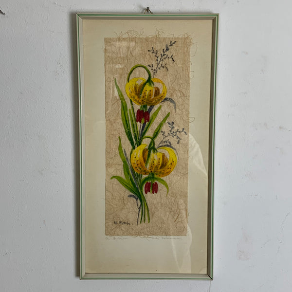 Vintage Blumen Aquarell