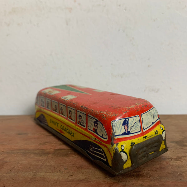 Vintage Blechspielzeug Bus von Glamorgan Tinplate Products