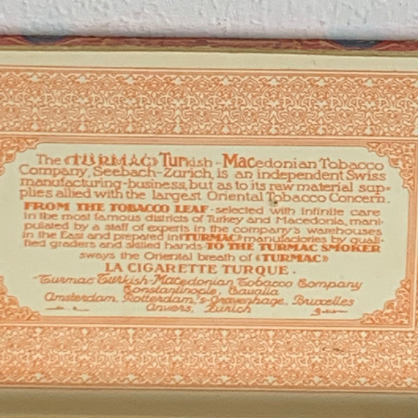 Vintage Zigaretten Schachtel Turmac Orange