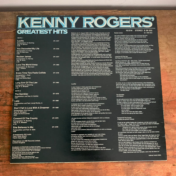 LP Kenny Rogers Greatest Hits
