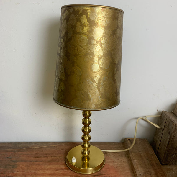 Vintage goldfarbene Tisch Stehlampe