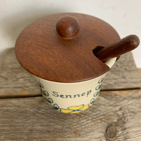 Vintage Senf Behälter dänisches Design