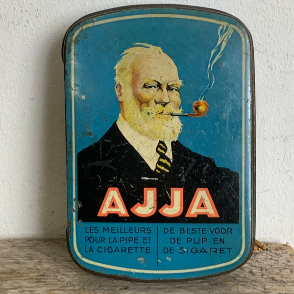 Vintage Zigaretten Pfeifen Tabak Blechdose Ajja