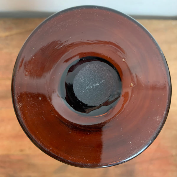 Bernsteinfarbene Glasvase skandinavisches Design