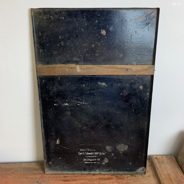 Vintage Emaille Schild Deutsche Zeitung