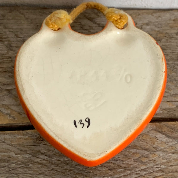 Vintage Wand Vase Herz von Hummel