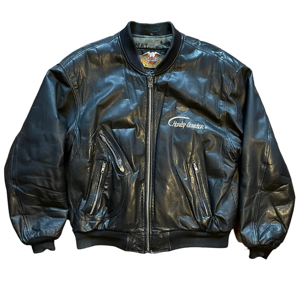 Vintage Harley Davidson Lederjacke V-Twin Power