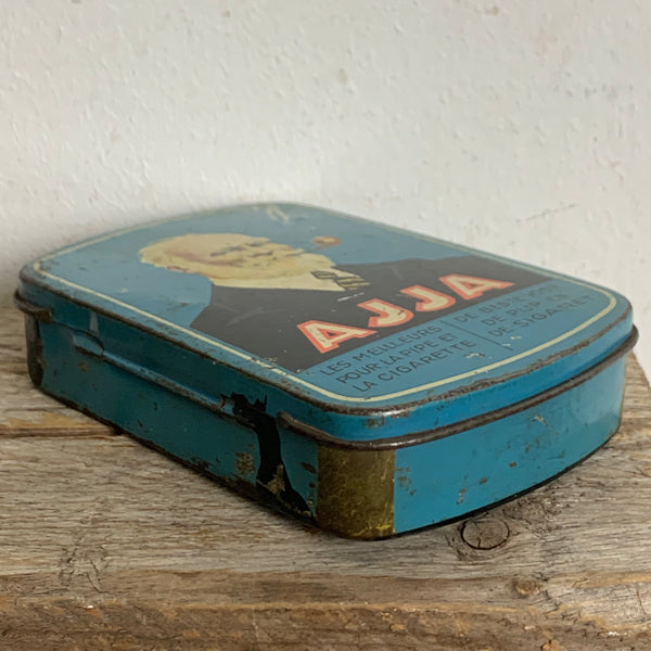 Vintage Zigaretten Pfeifen Tabak Blechdose Ajja