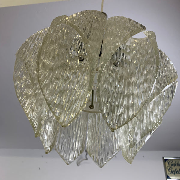 Vintage Acryl Lampe in Eisglas Optik von ME Marbach