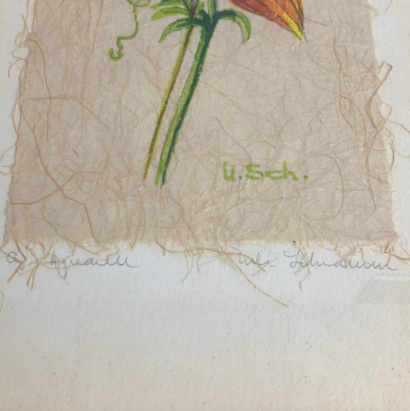 Vintage Blumen Aquarell