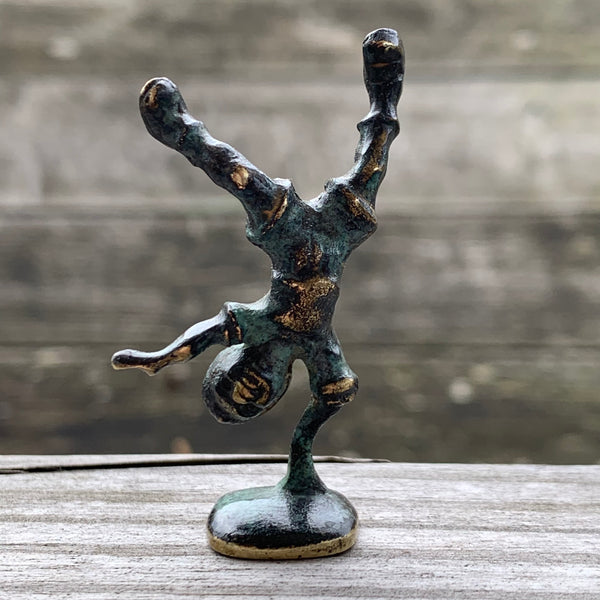 Kleine Bronze Skulptur Düsseldorfer Radschläger