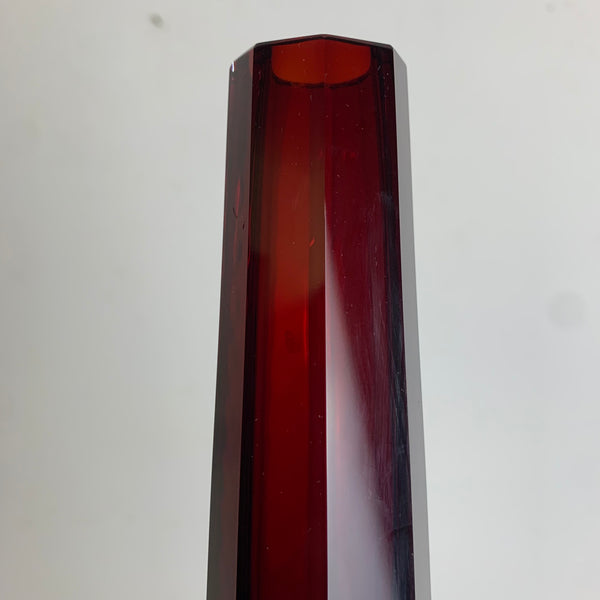 Vintage rote Murano Vase