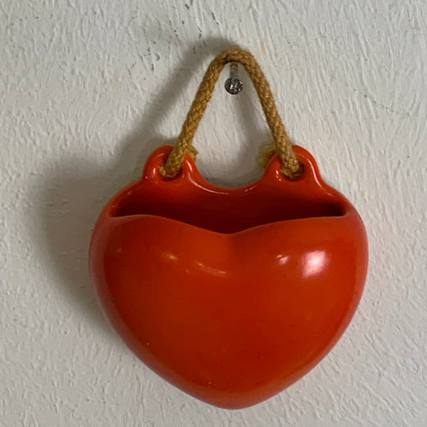 Vintage Wand Vase Herz von Hummel